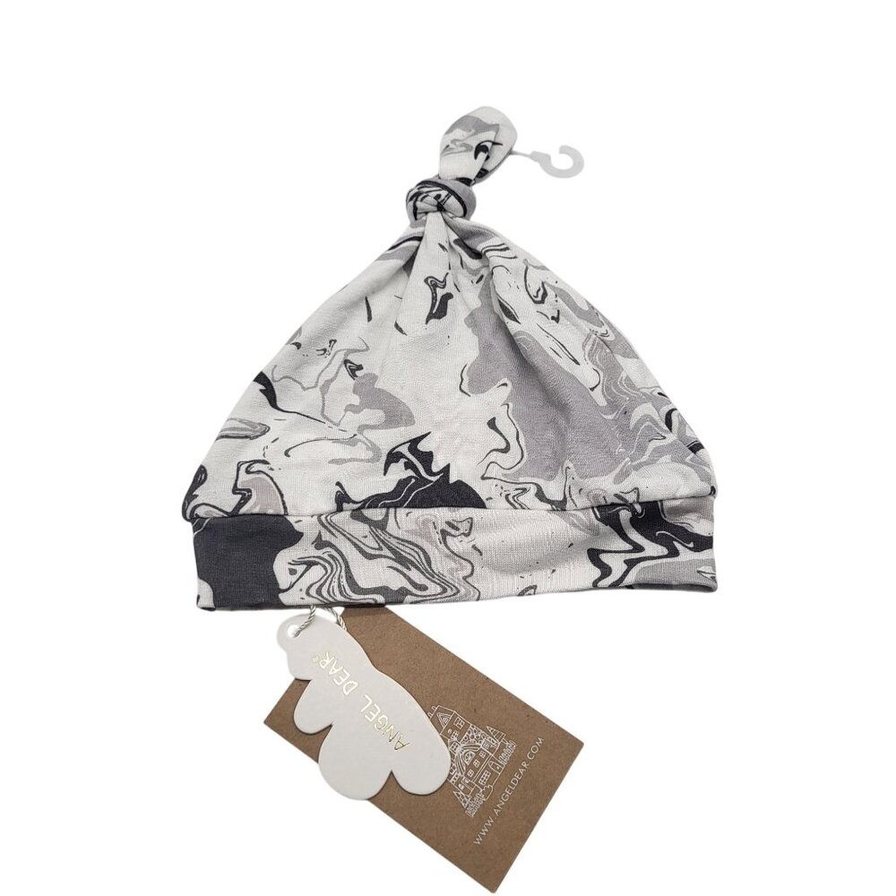 ANGEL DEAR Baby 0-3M Knotted Caps Bundle of 4 Black White Gray Prints NWT - Picture 3 of 5